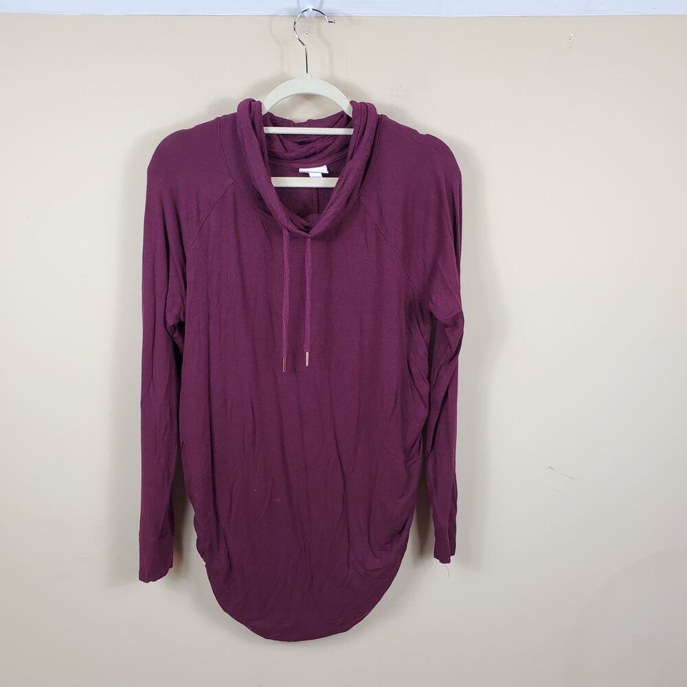 4/$25 Isabel Maternity Cowl Neck Sweatshirt M